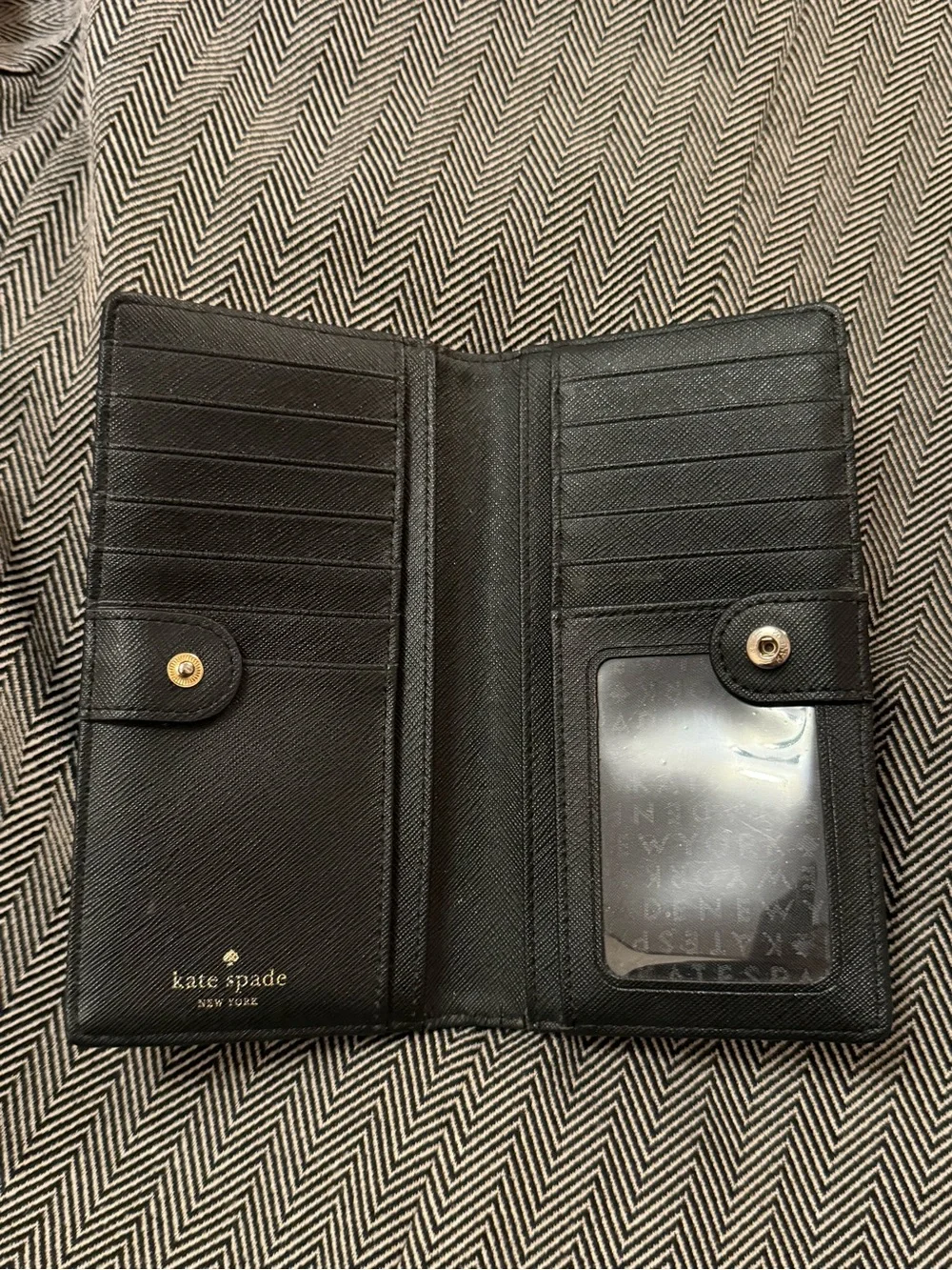 Kate Spade New York Black Leather Long Wallet